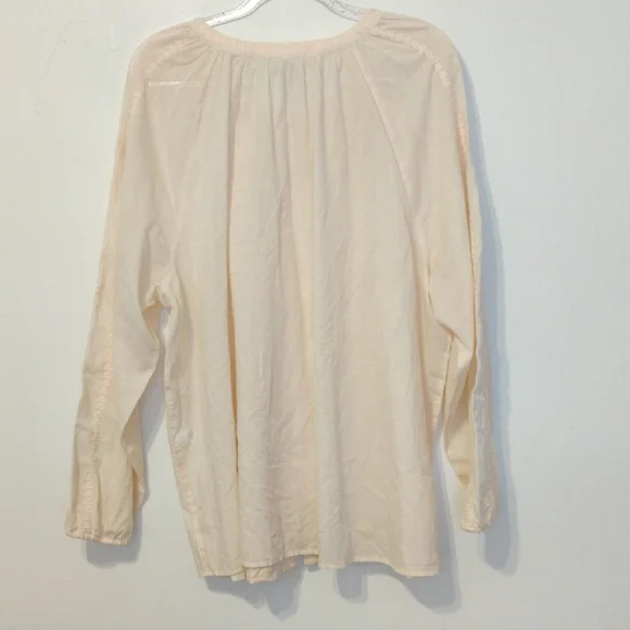 J-Jill. Women's Cream Embroidered Top - Picture 2 of 12